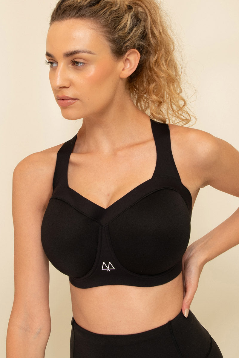 I have 34DD boobs - I found the best sports bra & compared the bounce with  my regular style, it's much more supportive