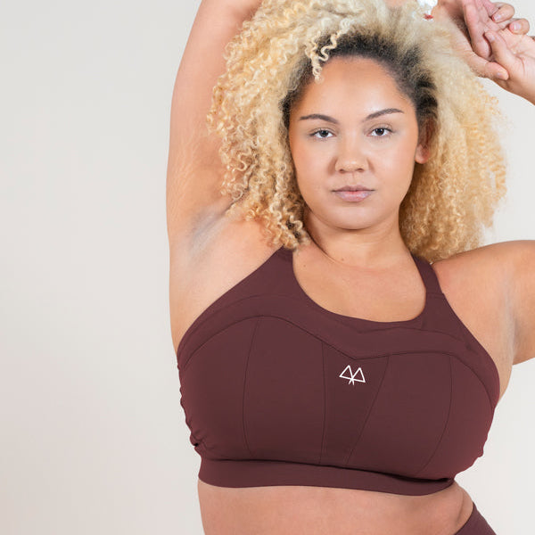 MAAREE Solidarity high-impact sports bra in burgundy