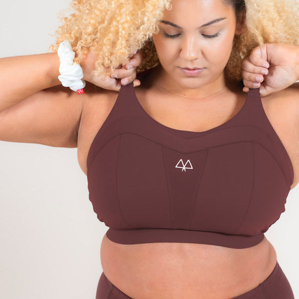 MAAREE Solidarity high-impact sports bra in burgundy
