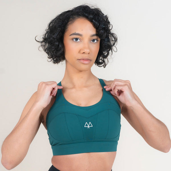 MAAREE Solidarity high-impact sports bra in green